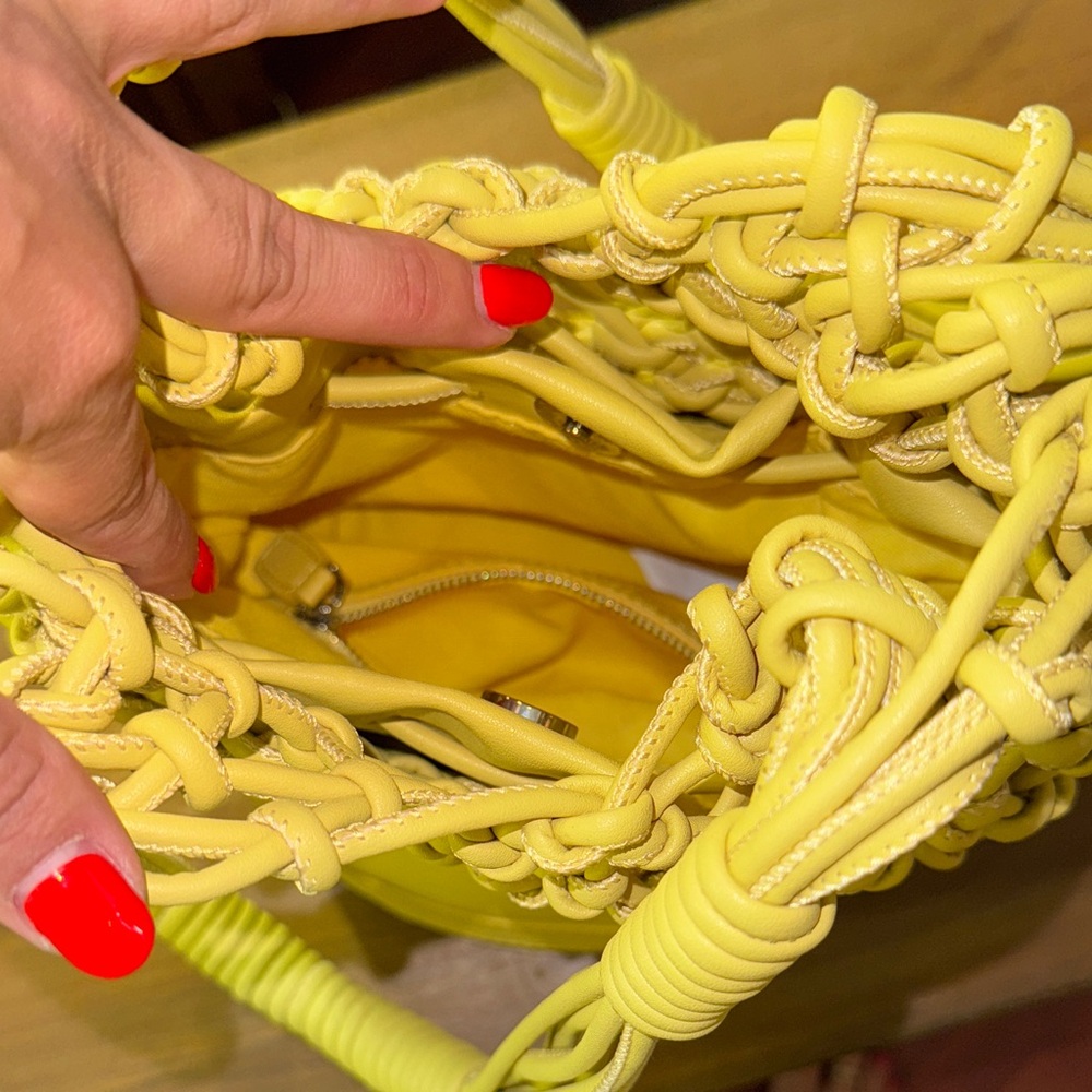 Jonathan Simkhai Yellow Knotted Shoulder Bag - Picture 4 of 4